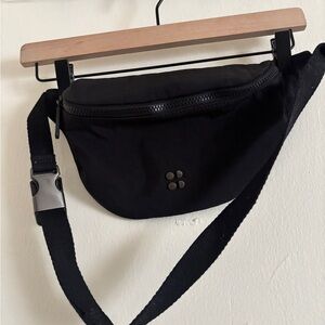 Sweaty Betty London Black Belt Bag Fanny Pack Crossbody Zip Pouch
